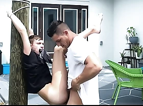 Twink Nephew Johnny Hunter Tied All round Tree Fucked By Muscle Hunk Uncle